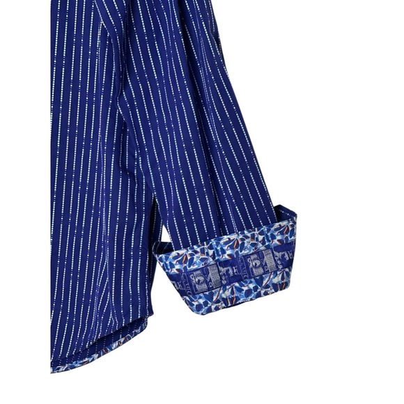 Robert Graham Shirt Men's 2XL Long Sleeve Button Up Striped Designer Luxury - Picture 10 of 11